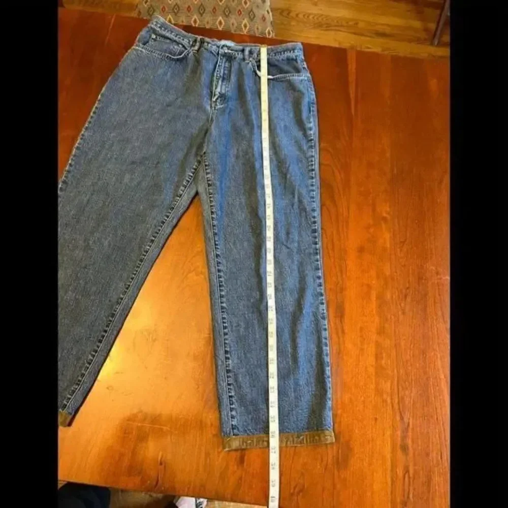 Vintage So Blue Sigrid Olsen Cropped Jeans Leather Beaded Ankle Detail 14